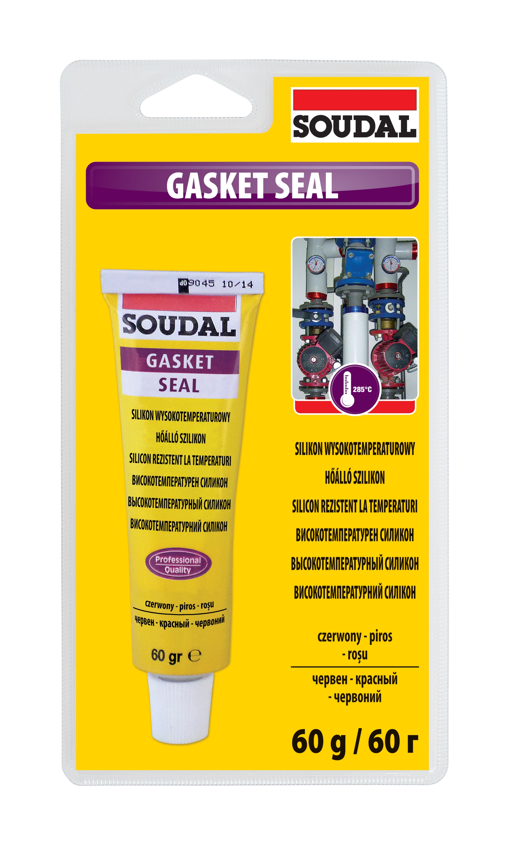 Герметик высокотемпературный GASKET SEAL  60 гр SOUDAL